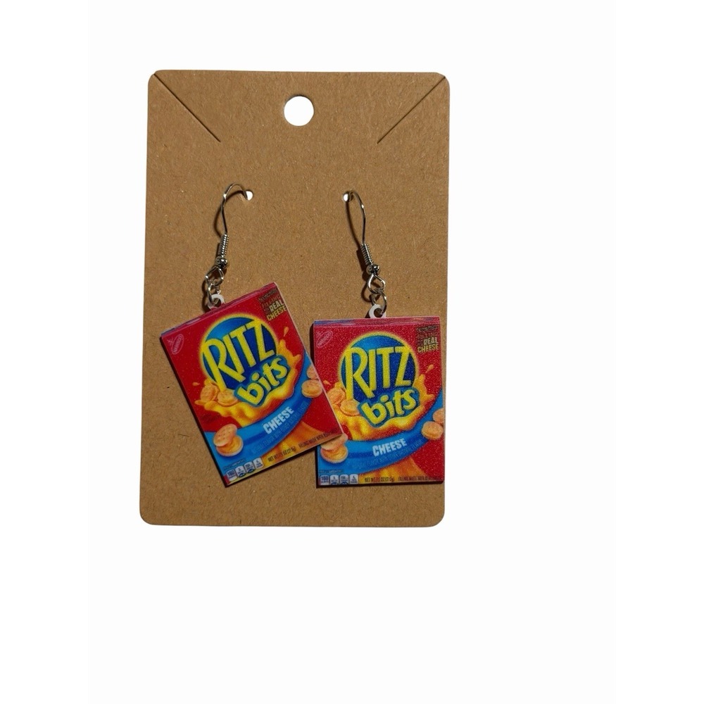 New Noveltyโ Fashion Earrings cheese crackers snack food